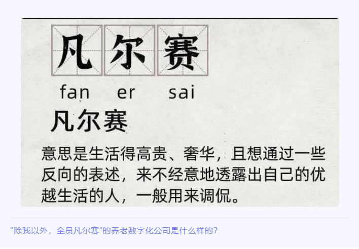 “除我以外,全员凡尔赛”的养老数字化公司是什么样的?