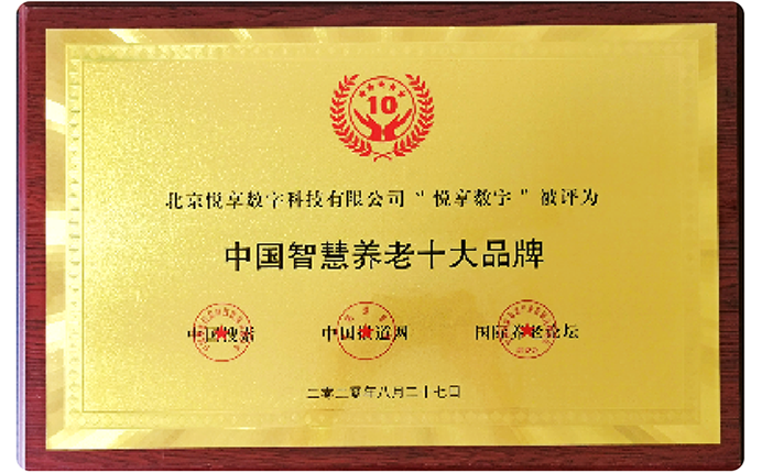 2020中国乐祥智慧养老十大品牌